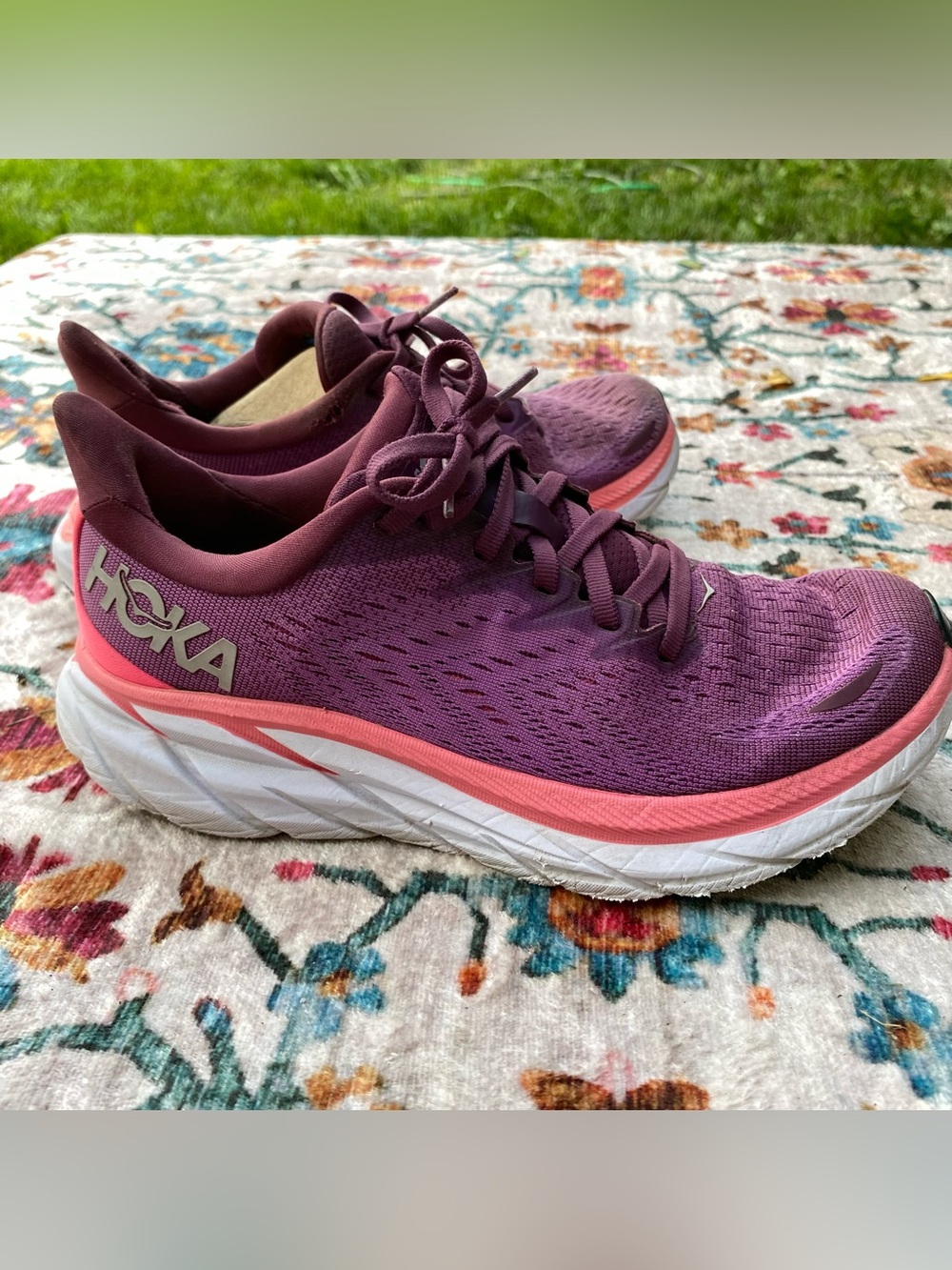 HOKA Women's Running Shoe - Pink/Purple sz7 - Picture 2 of 8
